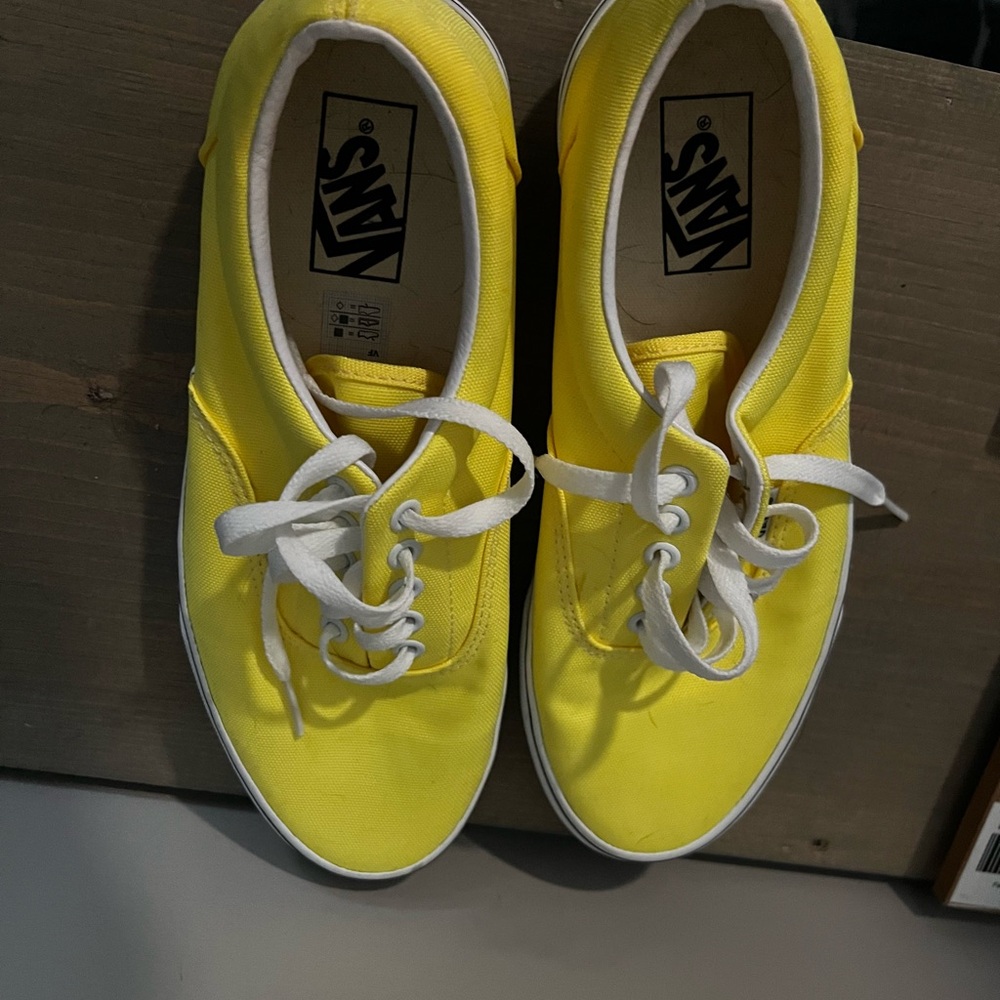 Vans Yellow Canvas Low-Top Sneakers